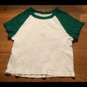 Cropped baseball tee